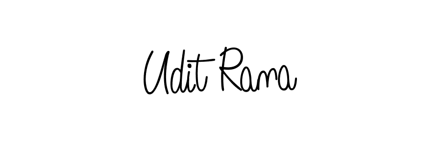 How to make Udit Rana name signature. Use Angelique-Rose-font-FFP style for creating short signs online. This is the latest handwritten sign. Udit Rana signature style 5 images and pictures png