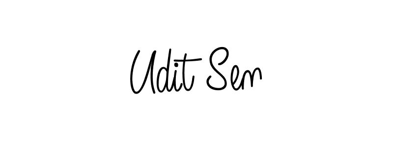 Make a beautiful signature design for name Udit Sen. With this signature (Angelique-Rose-font-FFP) style, you can create a handwritten signature for free. Udit Sen signature style 5 images and pictures png
