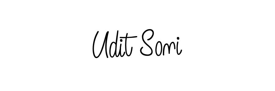 Design your own signature with our free online signature maker. With this signature software, you can create a handwritten (Angelique-Rose-font-FFP) signature for name Udit Soni. Udit Soni signature style 5 images and pictures png