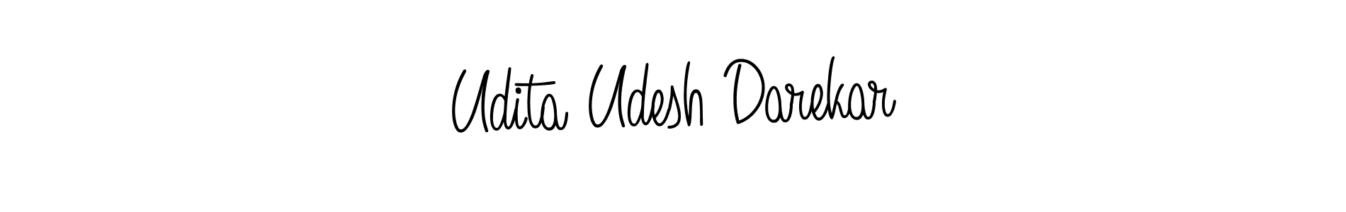 Use a signature maker to create a handwritten signature online. With this signature software, you can design (Angelique-Rose-font-FFP) your own signature for name Udita Udesh Darekar. Udita Udesh Darekar signature style 5 images and pictures png