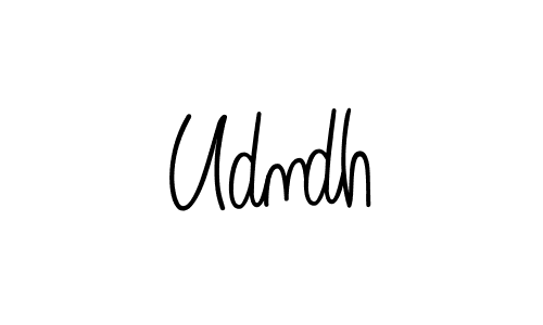 How to make Udndh name signature. Use Angelique-Rose-font-FFP style for creating short signs online. This is the latest handwritten sign. Udndh signature style 5 images and pictures png