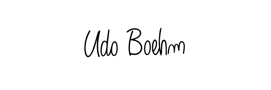 Make a beautiful signature design for name Udo Boehm. With this signature (Angelique-Rose-font-FFP) style, you can create a handwritten signature for free. Udo Boehm signature style 5 images and pictures png