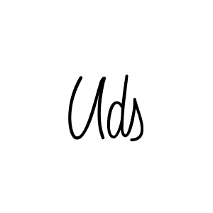 Design your own signature with our free online signature maker. With this signature software, you can create a handwritten (Angelique-Rose-font-FFP) signature for name Uds. Uds signature style 5 images and pictures png