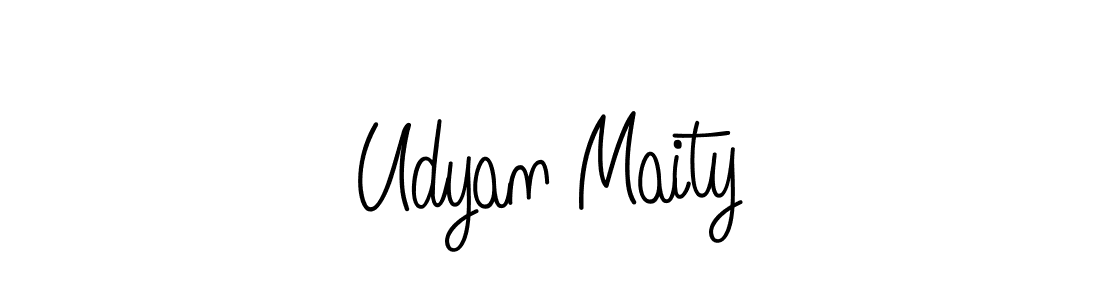 The best way (Angelique-Rose-font-FFP) to make a short signature is to pick only two or three words in your name. The name Udyan Maity include a total of six letters. For converting this name. Udyan Maity signature style 5 images and pictures png
