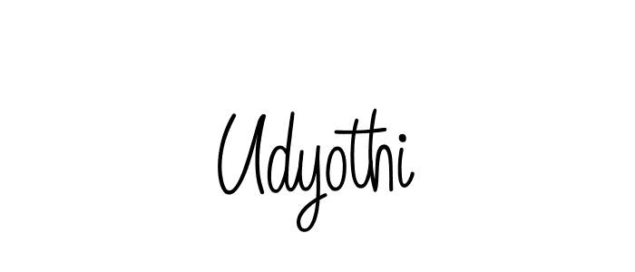 Design your own signature with our free online signature maker. With this signature software, you can create a handwritten (Angelique-Rose-font-FFP) signature for name Udyothi. Udyothi signature style 5 images and pictures png