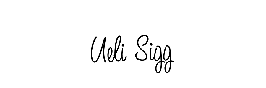 How to make Ueli Sigg name signature. Use Angelique-Rose-font-FFP style for creating short signs online. This is the latest handwritten sign. Ueli Sigg signature style 5 images and pictures png