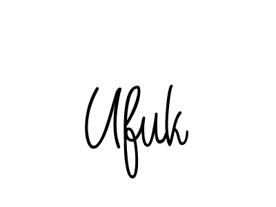 You should practise on your own different ways (Angelique-Rose-font-FFP) to write your name (Ufuk) in signature. don't let someone else do it for you. Ufuk signature style 5 images and pictures png