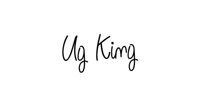 You should practise on your own different ways (Angelique-Rose-font-FFP) to write your name (Ug King) in signature. don't let someone else do it for you. Ug King signature style 5 images and pictures png