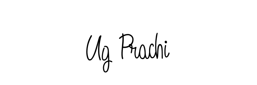 The best way (Angelique-Rose-font-FFP) to make a short signature is to pick only two or three words in your name. The name Ug Prachi include a total of six letters. For converting this name. Ug Prachi signature style 5 images and pictures png