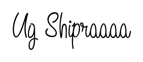 Master the art of signing with Ug Shipraaaa written in fluent Angelique-Rose-font-FFP script. A great template to practice and refine your handwriting. Ug Shipraaaa signature style 5 images and pictures png