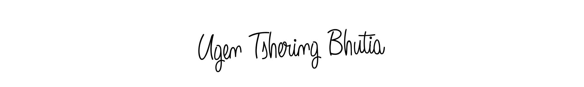 Create a beautiful signature design for name Ugen Tshering Bhutia. With this signature (Angelique-Rose-font-FFP) fonts, you can make a handwritten signature for free. Ugen Tshering Bhutia signature style 5 images and pictures png