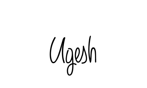 Make a beautiful signature design for name Ugesh. With this signature (Angelique-Rose-font-FFP) style, you can create a handwritten signature for free. Ugesh signature style 5 images and pictures png