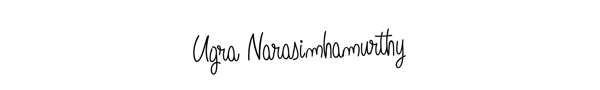 The best way (Angelique-Rose-font-FFP) to make a short signature is to pick only two or three words in your name. The name Ugra Narasimhamurthy include a total of six letters. For converting this name. Ugra Narasimhamurthy signature style 5 images and pictures png