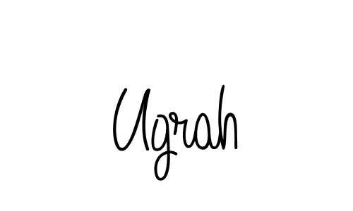 The best way (Angelique-Rose-font-FFP) to make a short signature is to pick only two or three words in your name. The name Ugrah include a total of six letters. For converting this name. Ugrah signature style 5 images and pictures png