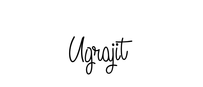 You should practise on your own different ways (Angelique-Rose-font-FFP) to write your name (Ugrajit) in signature. don't let someone else do it for you. Ugrajit signature style 5 images and pictures png