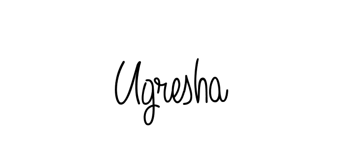 How to make Ugresha name signature. Use Angelique-Rose-font-FFP style for creating short signs online. This is the latest handwritten sign. Ugresha signature style 5 images and pictures png