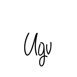 You should practise on your own different ways (Angelique-Rose-font-FFP) to write your name (Ugv) in signature. don't let someone else do it for you. Ugv signature style 5 images and pictures png