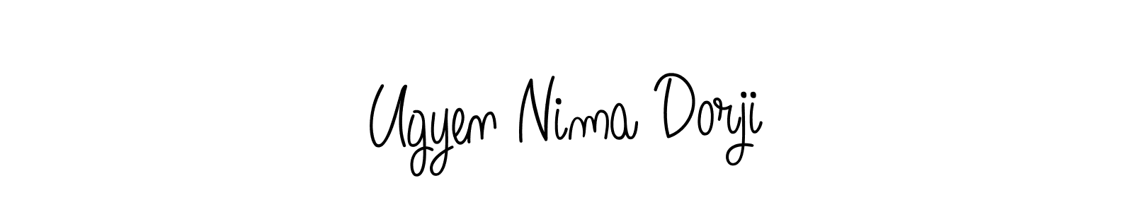Make a beautiful signature design for name Ugyen Nima Dorji. With this signature (Angelique-Rose-font-FFP) style, you can create a handwritten signature for free. Ugyen Nima Dorji signature style 5 images and pictures png