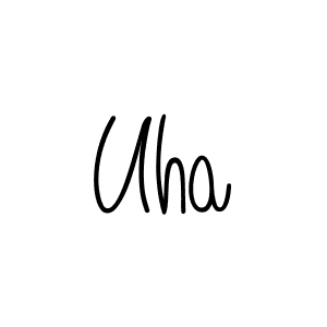 How to make Uha signature? Angelique-Rose-font-FFP is a professional autograph style. Create handwritten signature for Uha name. Uha signature style 5 images and pictures png