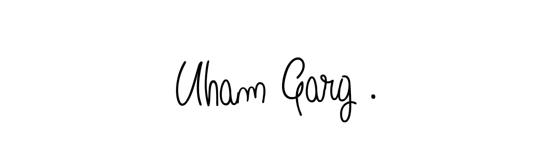 Design your own signature with our free online signature maker. With this signature software, you can create a handwritten (Angelique-Rose-font-FFP) signature for name Uham Garg .. Uham Garg . signature style 5 images and pictures png