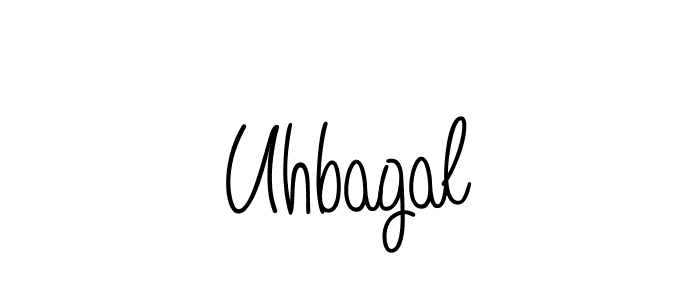 How to Draw Uhbagal signature style? Angelique-Rose-font-FFP is a latest design signature styles for name Uhbagal. Uhbagal signature style 5 images and pictures png