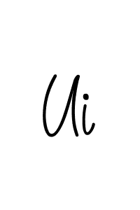 You should practise on your own different ways (Angelique-Rose-font-FFP) to write your name (Ui) in signature. don't let someone else do it for you. Ui signature style 5 images and pictures png