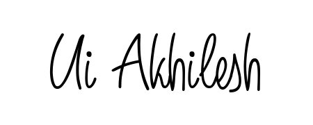 Design your own signature with our free online signature maker. With this signature software, you can create a handwritten (Angelique-Rose-font-FFP) signature for name Ui Akhilesh. Ui Akhilesh signature style 5 images and pictures png