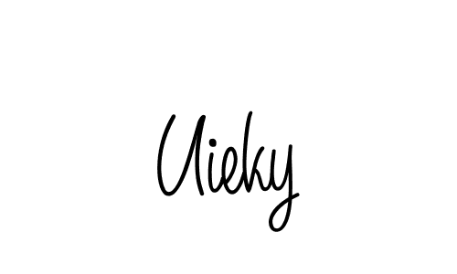 Create a beautiful signature design for name Uieky. With this signature (Angelique-Rose-font-FFP) fonts, you can make a handwritten signature for free. Uieky signature style 5 images and pictures png