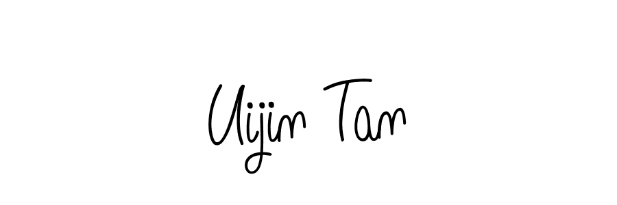 Make a beautiful signature design for name Uijin Tan. With this signature (Angelique-Rose-font-FFP) style, you can create a handwritten signature for free. Uijin Tan signature style 5 images and pictures png