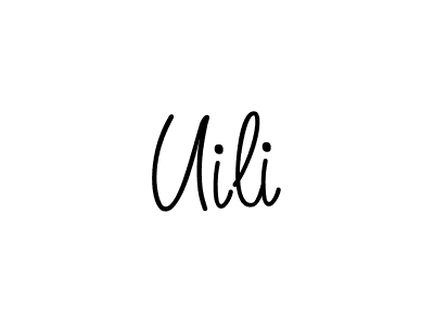 Use a signature maker to create a handwritten signature online. With this signature software, you can design (Angelique-Rose-font-FFP) your own signature for name Uili. Uili signature style 5 images and pictures png