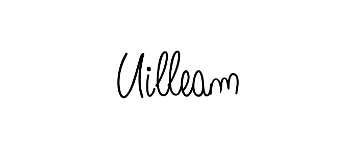 Create a beautiful signature design for name Uilleam. With this signature (Angelique-Rose-font-FFP) fonts, you can make a handwritten signature for free. Uilleam signature style 5 images and pictures png