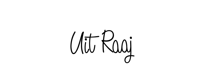 How to make Uit Raaj name signature. Use Angelique-Rose-font-FFP style for creating short signs online. This is the latest handwritten sign. Uit Raaj signature style 5 images and pictures png