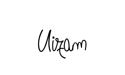 How to make Uizam name signature. Use Angelique-Rose-font-FFP style for creating short signs online. This is the latest handwritten sign. Uizam signature style 5 images and pictures png