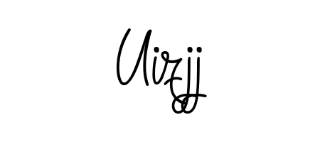An effortless, minimalist signature concept for Uizjj using Angelique-Rose-font-FFP design. Clean lines that look great on any document. Uizjj signature style 5 images and pictures png