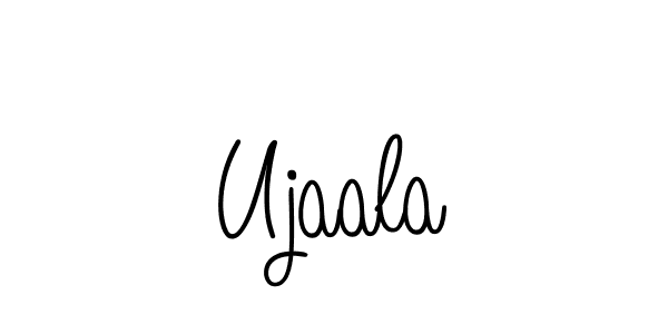 You should practise on your own different ways (Angelique-Rose-font-FFP) to write your name (Ujaala) in signature. don't let someone else do it for you. Ujaala signature style 5 images and pictures png