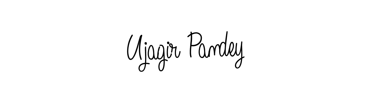 How to make Ujagir Pandey name signature. Use Angelique-Rose-font-FFP style for creating short signs online. This is the latest handwritten sign. Ujagir Pandey signature style 5 images and pictures png