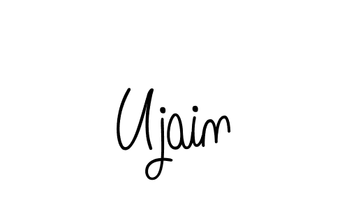 Make a beautiful signature design for name Ujain. With this signature (Angelique-Rose-font-FFP) style, you can create a handwritten signature for free. Ujain signature style 5 images and pictures png