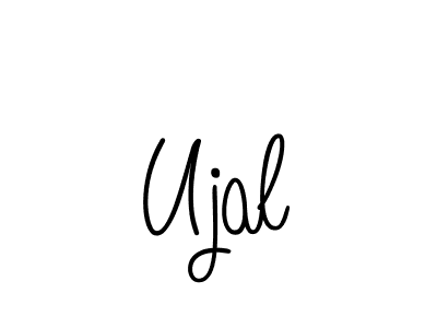 You should practise on your own different ways (Angelique-Rose-font-FFP) to write your name (Ujal) in signature. don't let someone else do it for you. Ujal signature style 5 images and pictures png