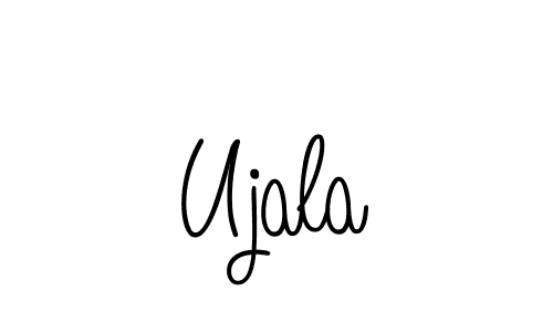 The best way (Angelique-Rose-font-FFP) to make a short signature is to pick only two or three words in your name. The name Ujala include a total of six letters. For converting this name. Ujala signature style 5 images and pictures png