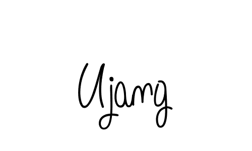 You should practise on your own different ways (Angelique-Rose-font-FFP) to write your name (Ujang) in signature. don't let someone else do it for you. Ujang signature style 5 images and pictures png