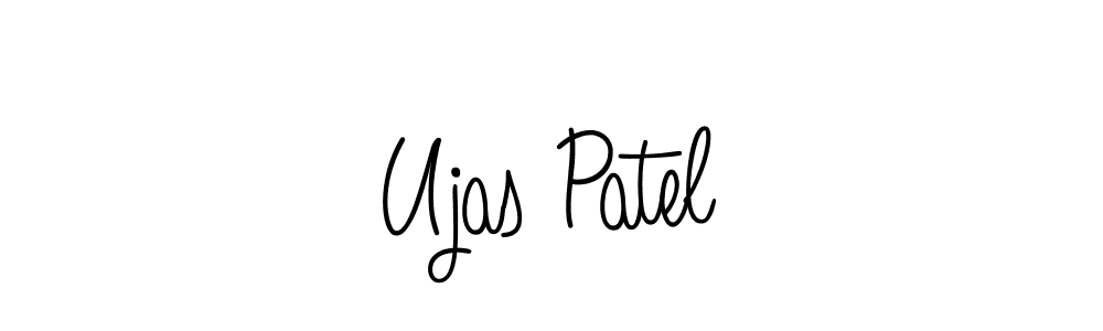 Make a beautiful signature design for name Ujas Patel. With this signature (Angelique-Rose-font-FFP) style, you can create a handwritten signature for free. Ujas Patel signature style 5 images and pictures png