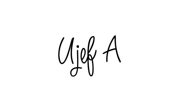 Create a beautiful signature design for name Ujef A. With this signature (Angelique-Rose-font-FFP) fonts, you can make a handwritten signature for free. Ujef A signature style 5 images and pictures png