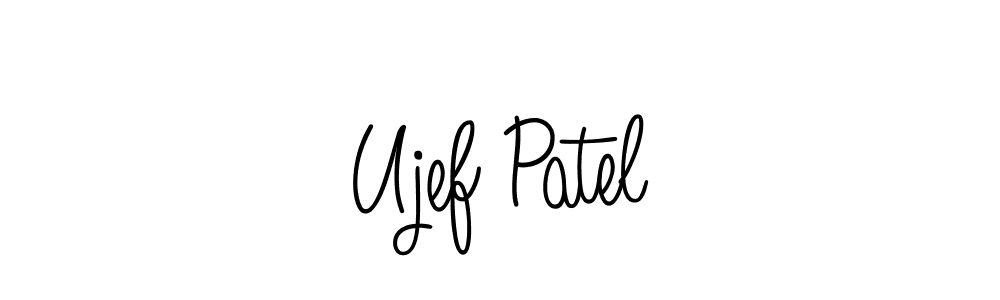 The best way (Angelique-Rose-font-FFP) to make a short signature is to pick only two or three words in your name. The name Ujef Patel include a total of six letters. For converting this name. Ujef Patel signature style 5 images and pictures png