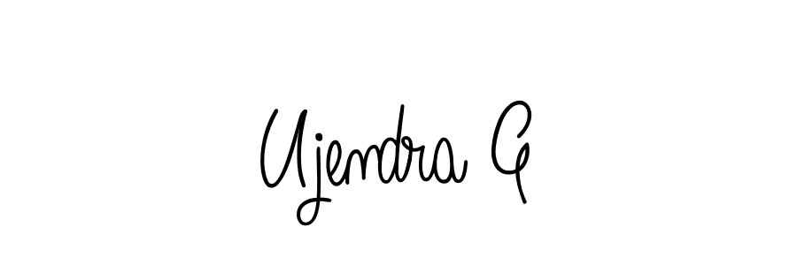 How to Draw Ujendra G signature style? Angelique-Rose-font-FFP is a latest design signature styles for name Ujendra G. Ujendra G signature style 5 images and pictures png