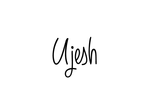 Also we have Ujesh name is the best signature style. Create professional handwritten signature collection using Angelique-Rose-font-FFP autograph style. Ujesh signature style 5 images and pictures png