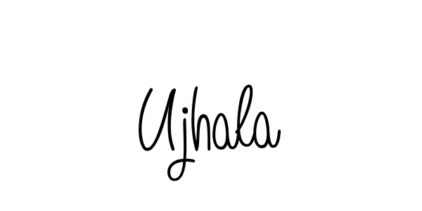Ujhala stylish signature style. Best Handwritten Sign (Angelique-Rose-font-FFP) for my name. Handwritten Signature Collection Ideas for my name Ujhala. Ujhala signature style 5 images and pictures png