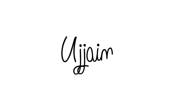 Ujjain stylish signature style. Best Handwritten Sign (Angelique-Rose-font-FFP) for my name. Handwritten Signature Collection Ideas for my name Ujjain. Ujjain signature style 5 images and pictures png