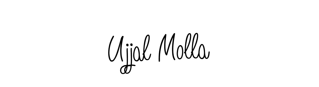 Design your own signature with our free online signature maker. With this signature software, you can create a handwritten (Angelique-Rose-font-FFP) signature for name Ujjal Molla. Ujjal Molla signature style 5 images and pictures png