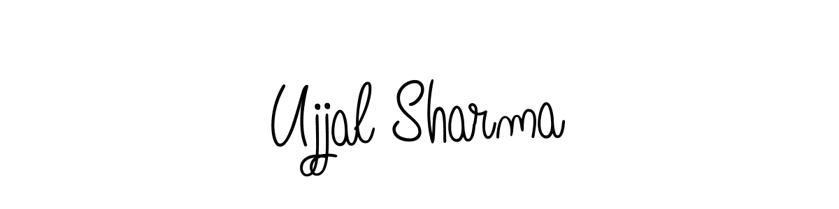 How to Draw Ujjal Sharma signature style? Angelique-Rose-font-FFP is a latest design signature styles for name Ujjal Sharma. Ujjal Sharma signature style 5 images and pictures png