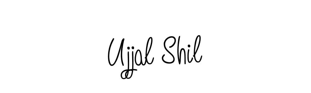 Use a signature maker to create a handwritten signature online. With this signature software, you can design (Angelique-Rose-font-FFP) your own signature for name Ujjal Shil. Ujjal Shil signature style 5 images and pictures png